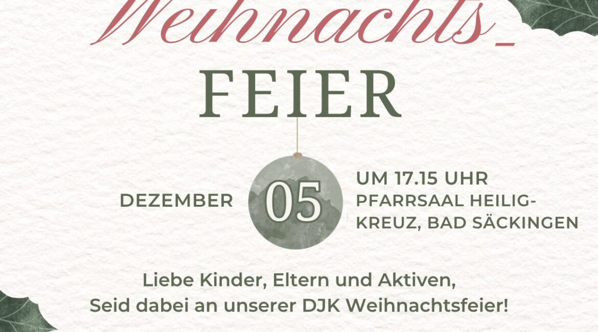 Einladung DJK Weihnachtsfeier 2025